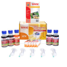 ПЗК для Canon Pixma iP7240, чипы, чернила (5 х 100г)